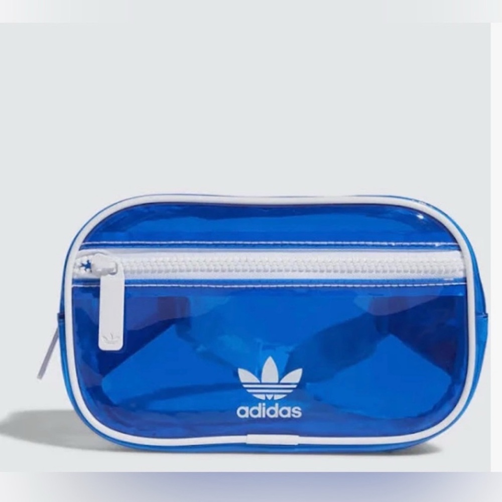 Adidas Blue Transparent Belt Bag NEW